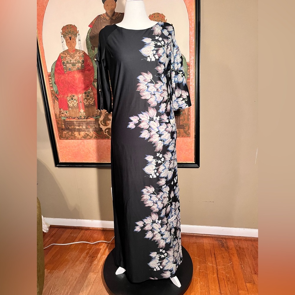 Elegant vintage maxi dress by Sidan -medium - Picture 8 of 15